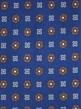 GARFIELD 3 Fold blu Tie in Madder Silk